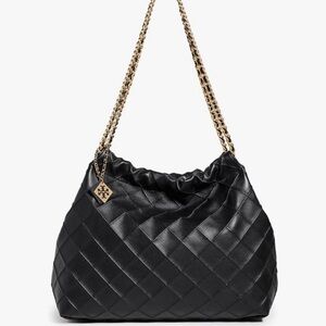 Tory Burch Fleming Soft Drawstring Shoulder Bag in Black